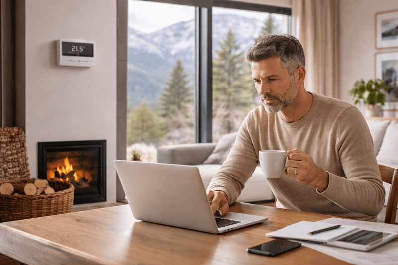 aerotermia frio y calor para trabajo desde casa